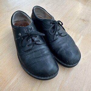 Finn Comfort Shoes Mens Black Leather Vaasa Casual Oxfords Lace‎ Up Size 8